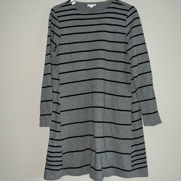 J. Jill striped long sleeve sweater pullover dress with pockets MP - Picture 1 of 8